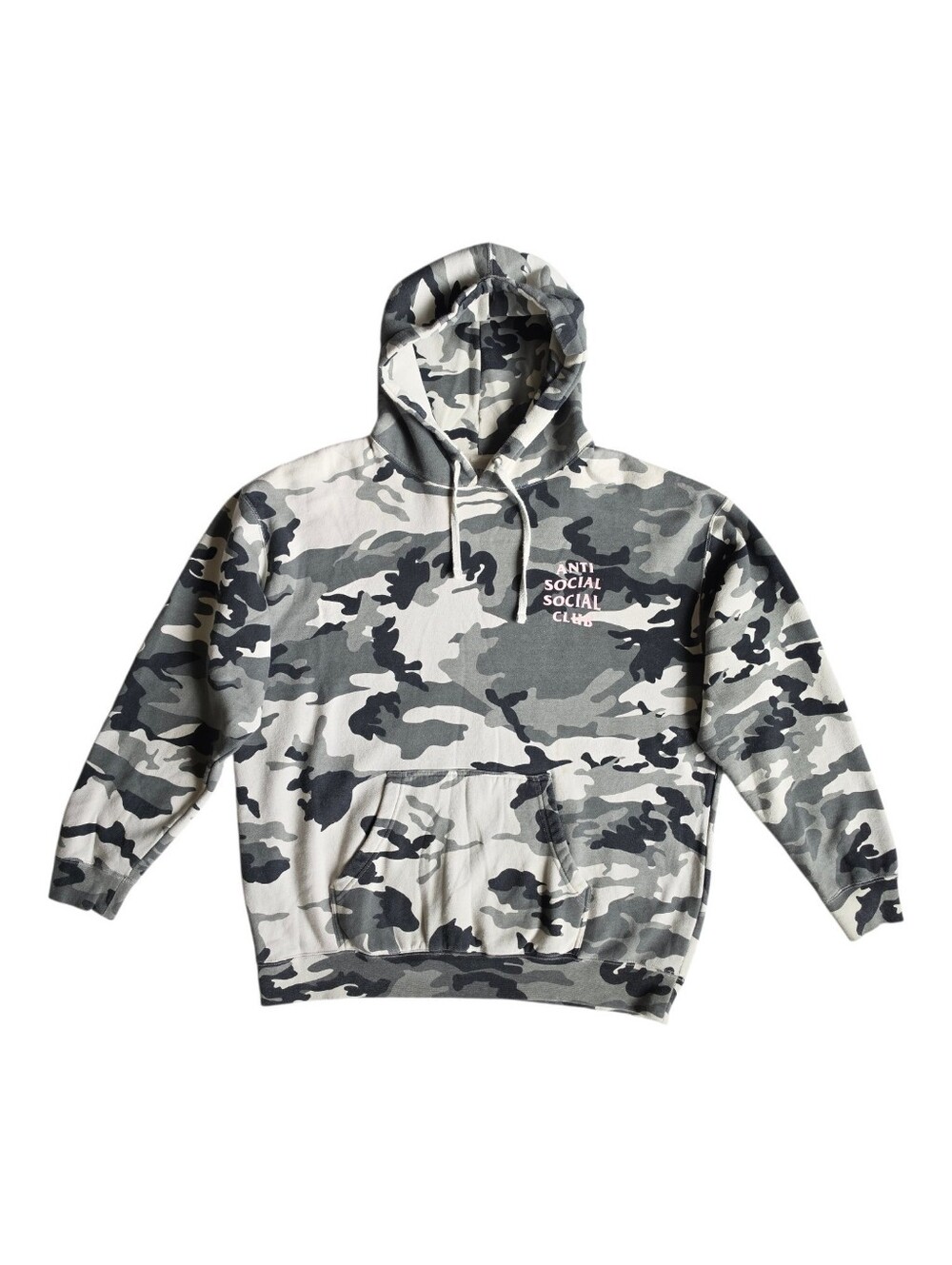 Gray Camo Hoodie Anti Social Social Club Pullover Oversized Baggy Men's XL